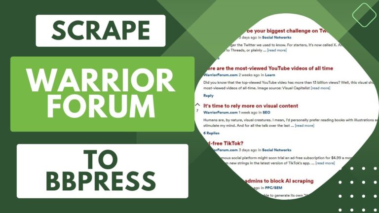 Scrape Warrior Forum to Your Own bbPress Forum on WordPress