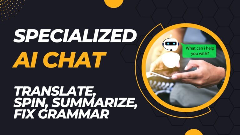 Aiomatic: How to Set Up Specialized Chats (translate, paraphrase, summarize, fix grammar and more!)