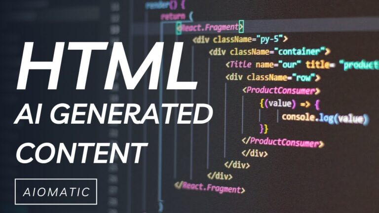 Aiomatic usage suggestion: How to Create AI Content With HTML Headings and Bold Text